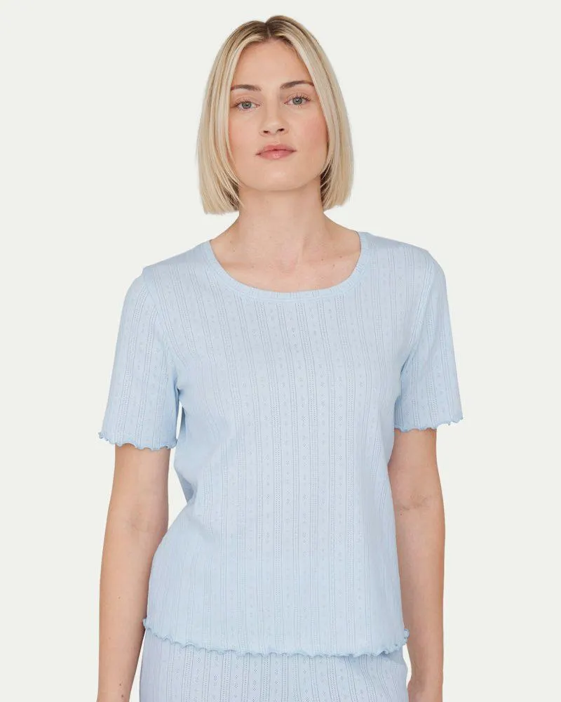 Pointelle pysj t-skjorte