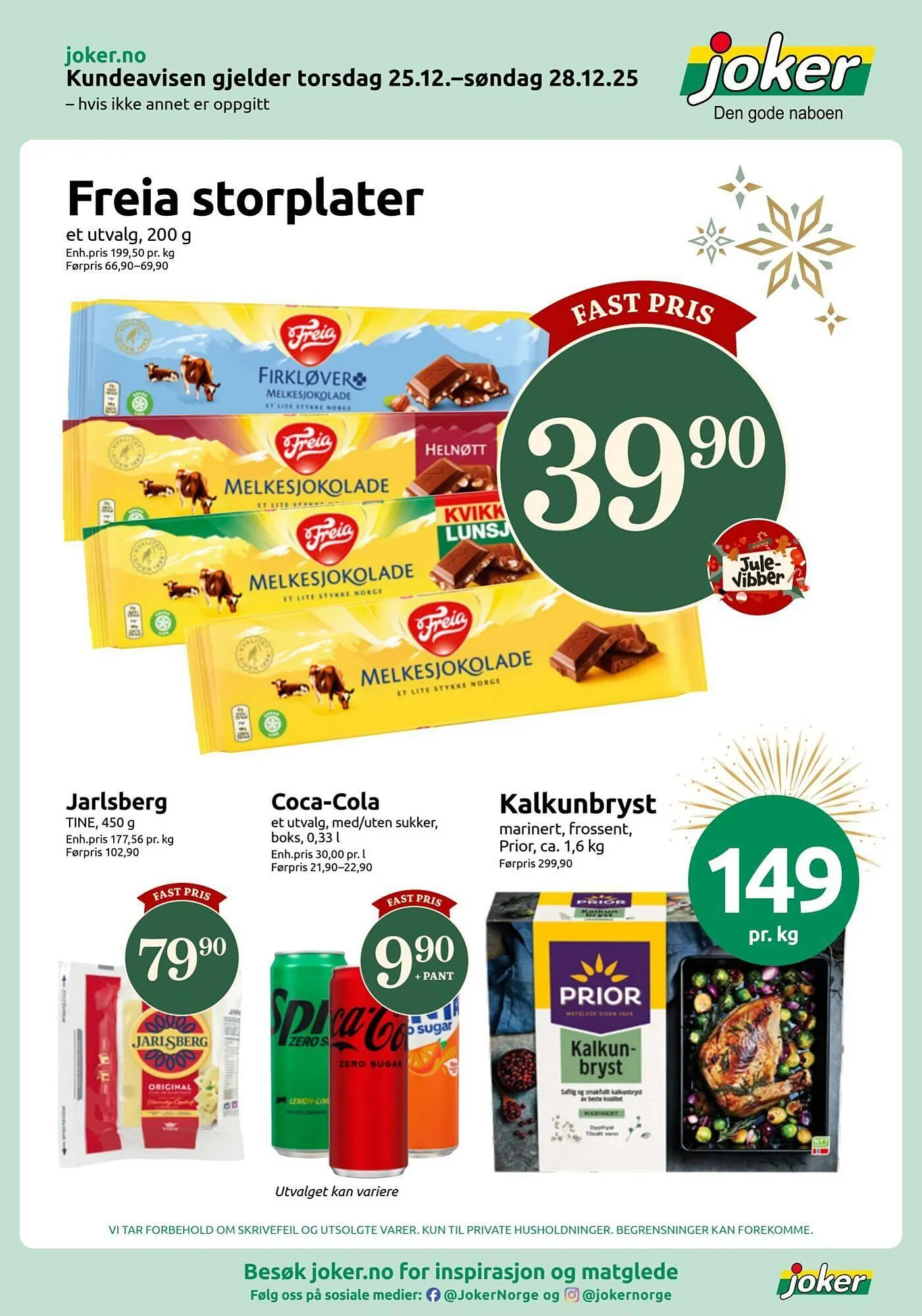 Joker kundeavis fra 25. desember til 28. desember 2025 - kundeavisside 1