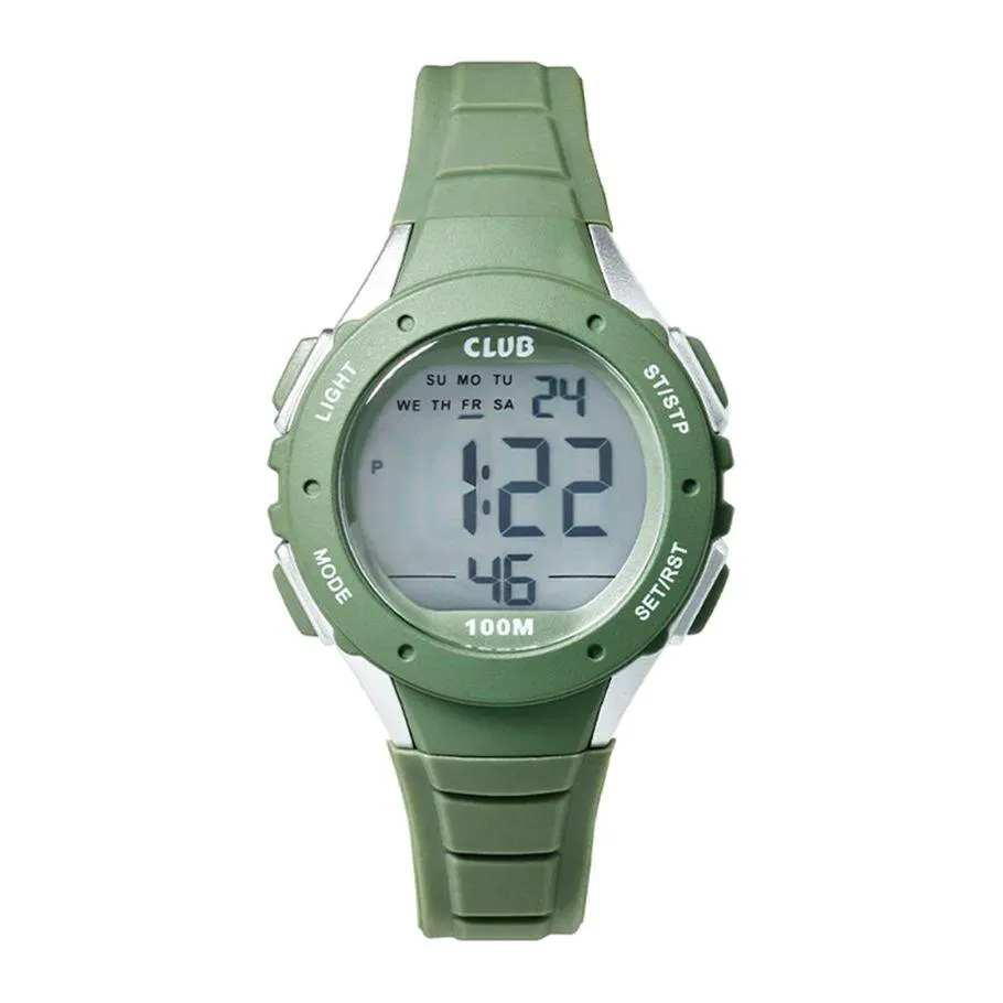 Barneklokke Kronograf Grønn 32 mm