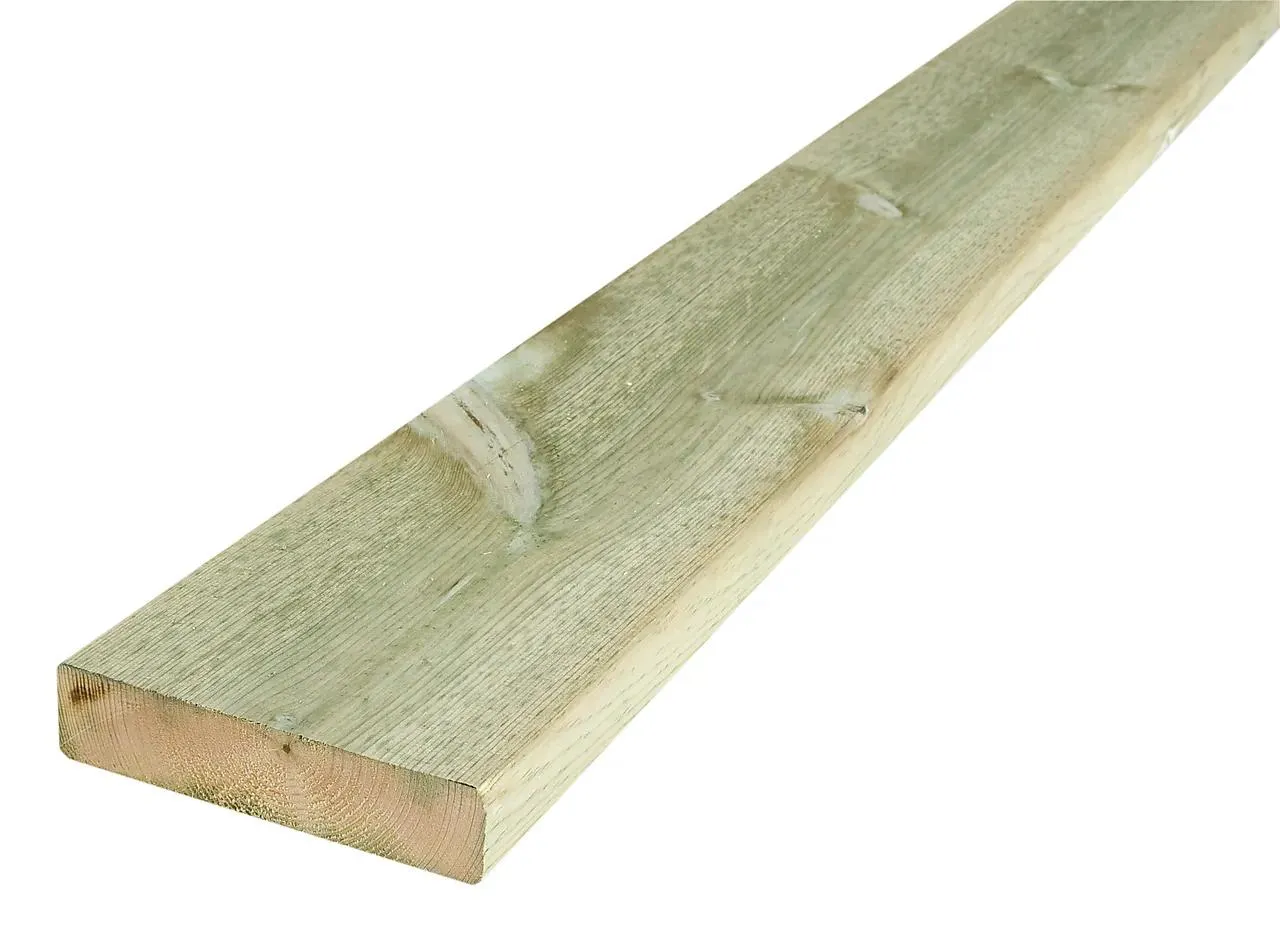 Terrassebord furu 28x120x5100 kl1 cu-impregnert