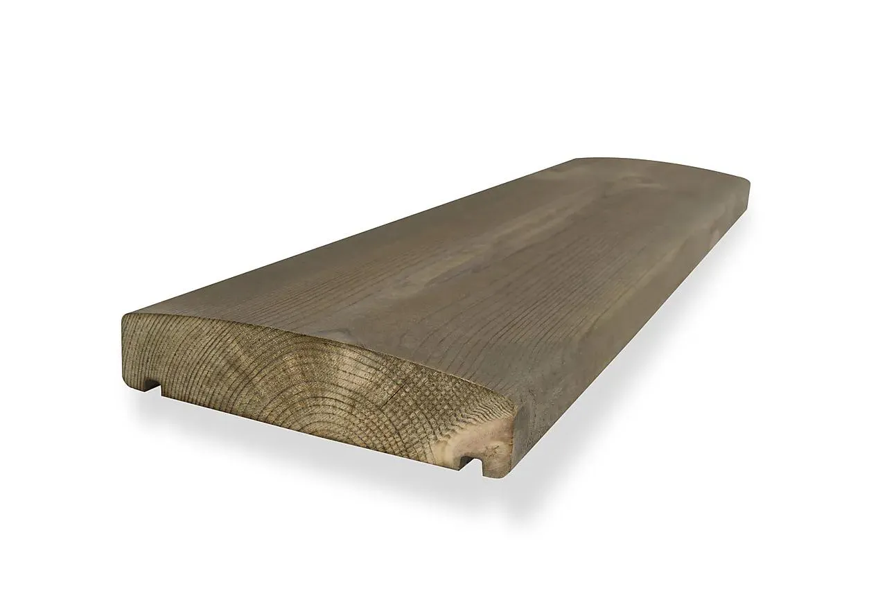 Furu 34x145 altan rund r fjellgrå arg altan 34x145