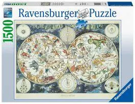 Ravensburger Puslespill 1500 Brikker - Fantastic Beasts Verdenskart