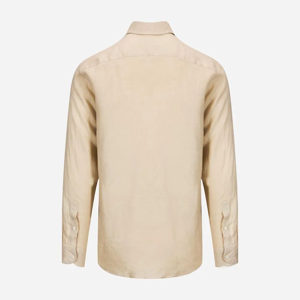 Slim Linen Shirt - Beige
