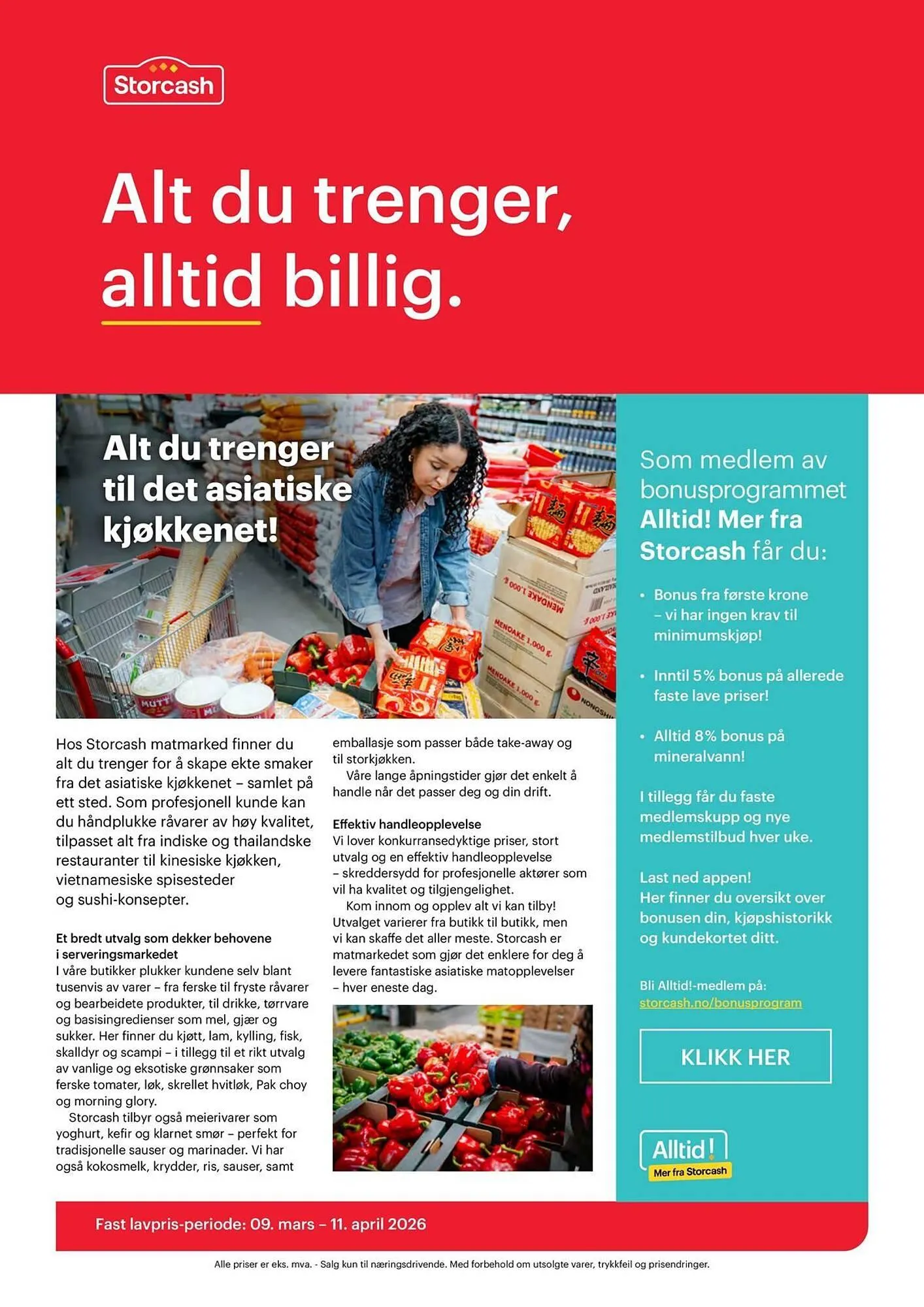 Storcash kundeavis fra 9. mars til 11. april 2026 - kundeavisside 22