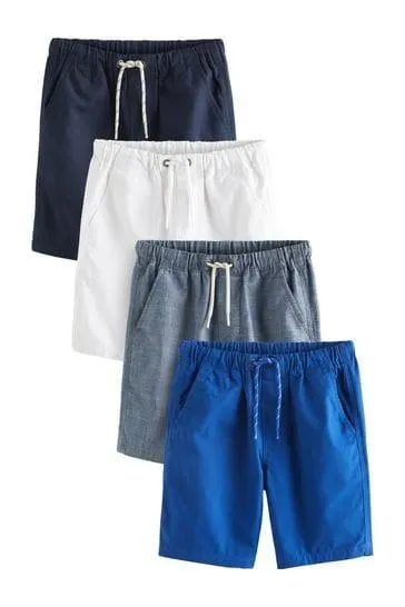 Blue Tones/White Pull-On Shorts (3-16yrs)