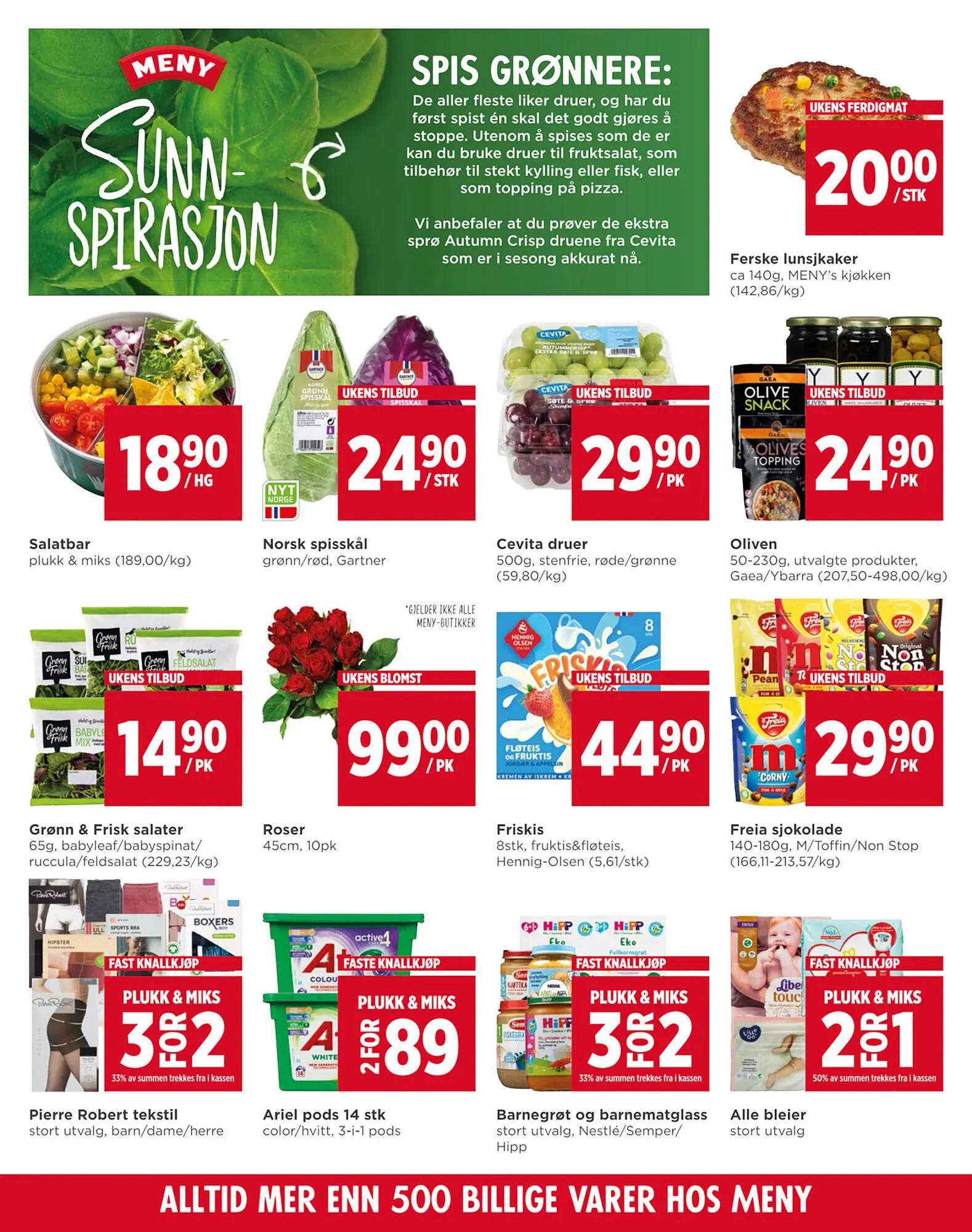 Meny Kundeavis fra 18. september til 23. september 2023 - kundeavisside 2