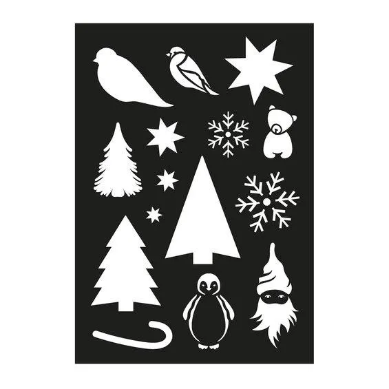 Sjablong 21x30 Julemotiv