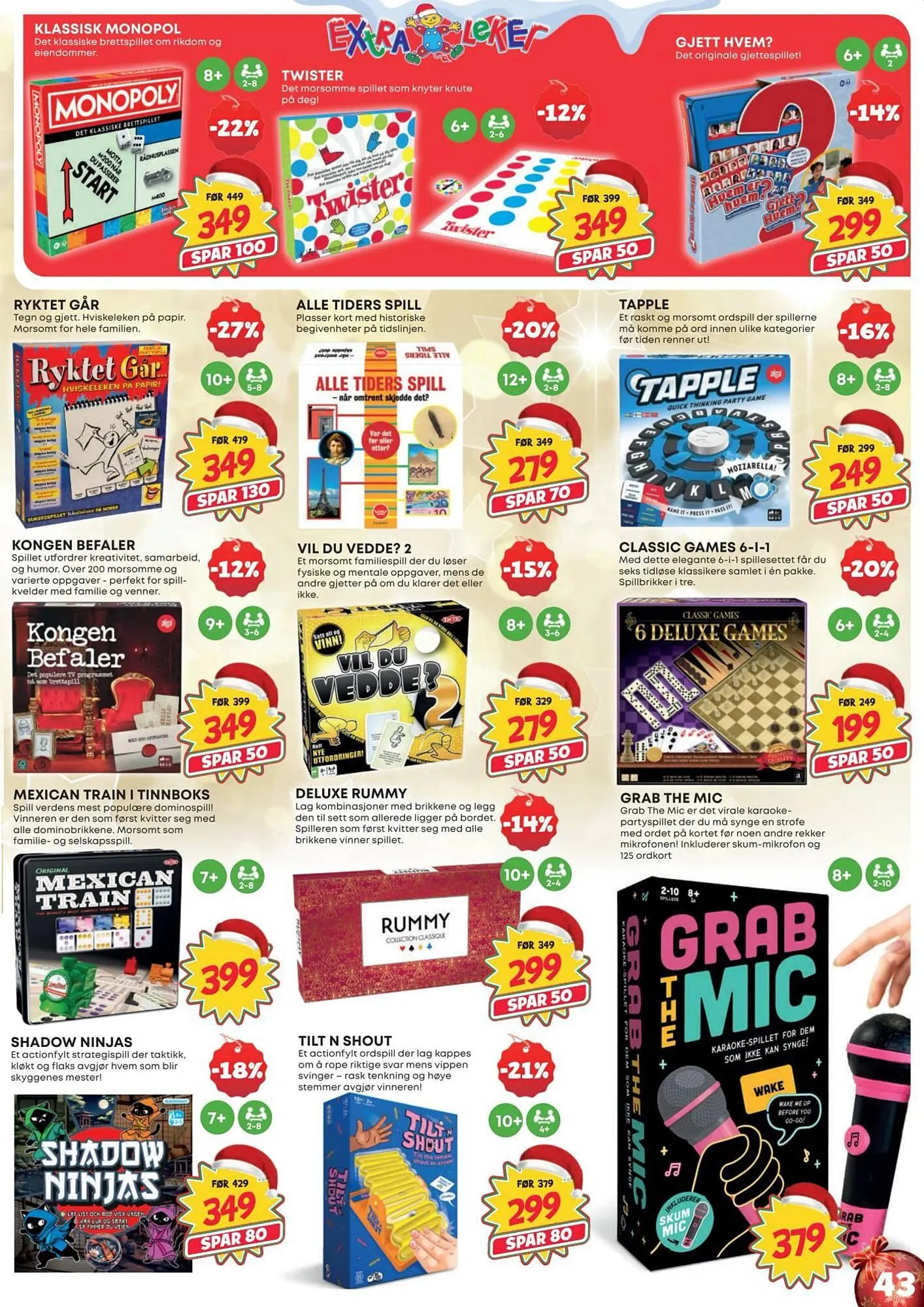 Extra Leker kundeavis fra 12. november til 24. desember 2025 - kundeavisside 43