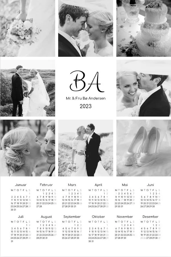 Plakatkalender | Liten (A4) | Initialer