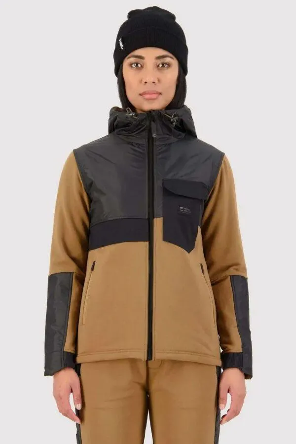 Mons Royale Womens Decade Mid Hoody Toffee
