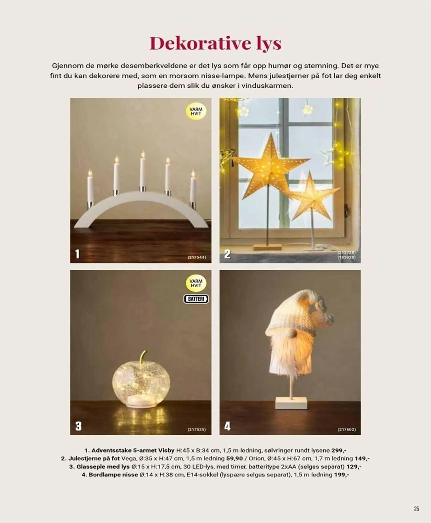 Europris kundeavis fra 29. oktober til 24. desember 2025 - kundeavisside 25