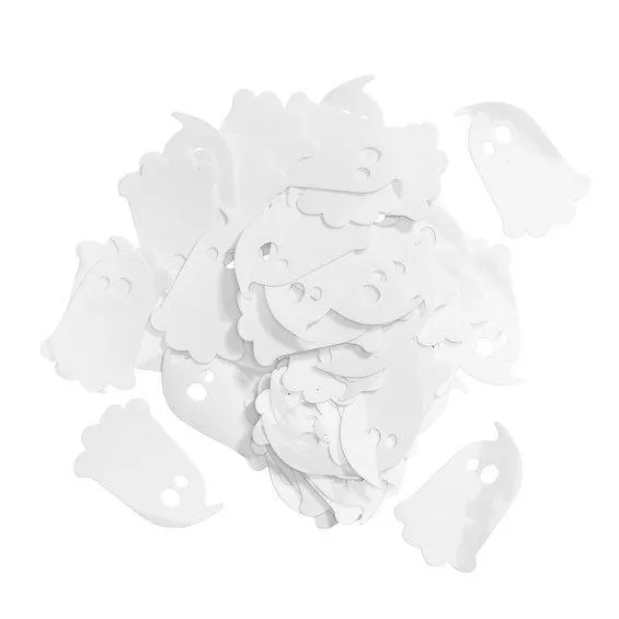 Spøkelser til Halloween, ca. 75 stk. 25×38 mm, konfetti av plast
