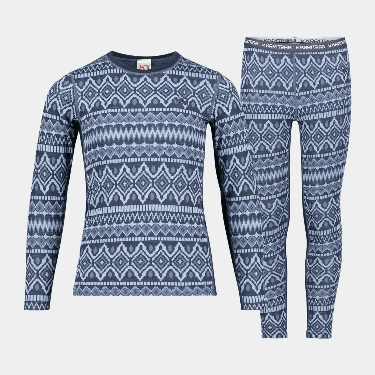 Agnes Set, ullundertøy - Mørk blå