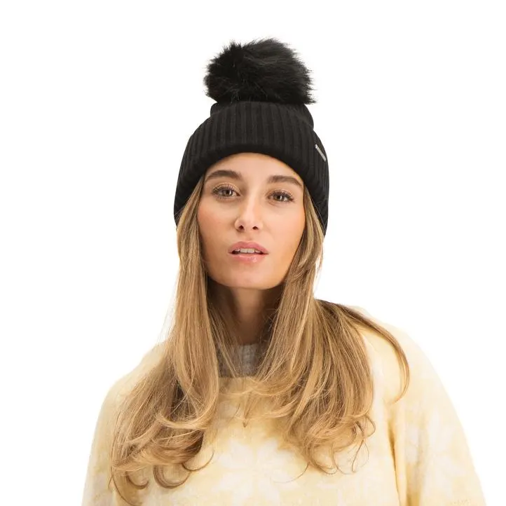 Kenzie Beanie black one size, lue unisex, Svart