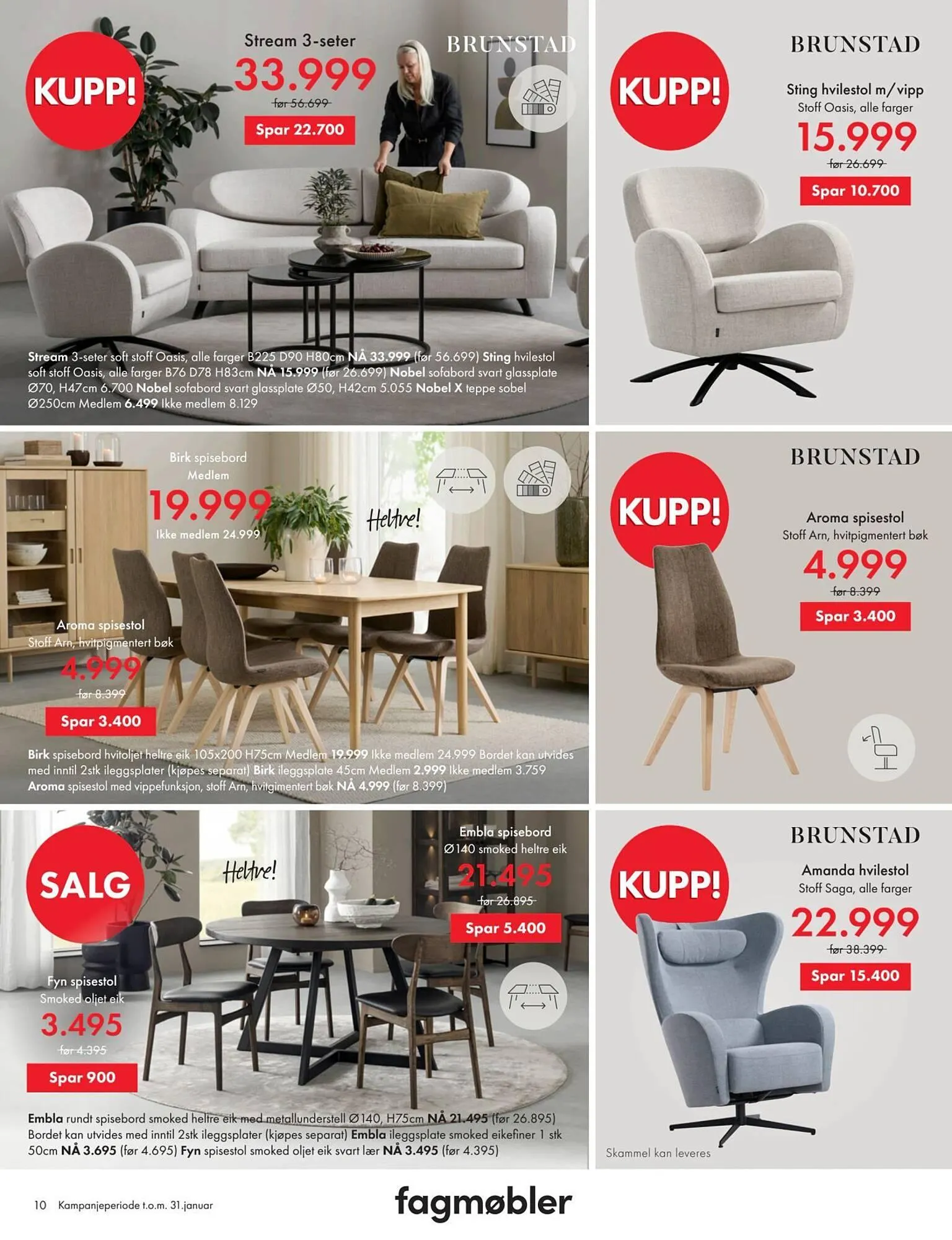 Fagmøbler kundeavis fra 1. januar til 1. februar 2026 - kundeavisside 10