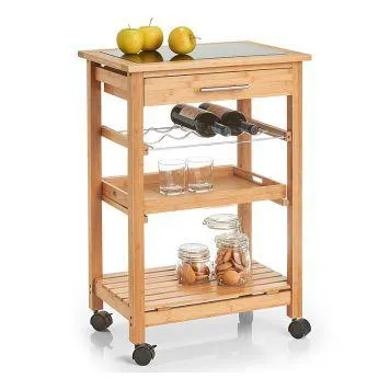 TRILLEBORD MED GLASSPLATE 58X40X85CM BAMBUS