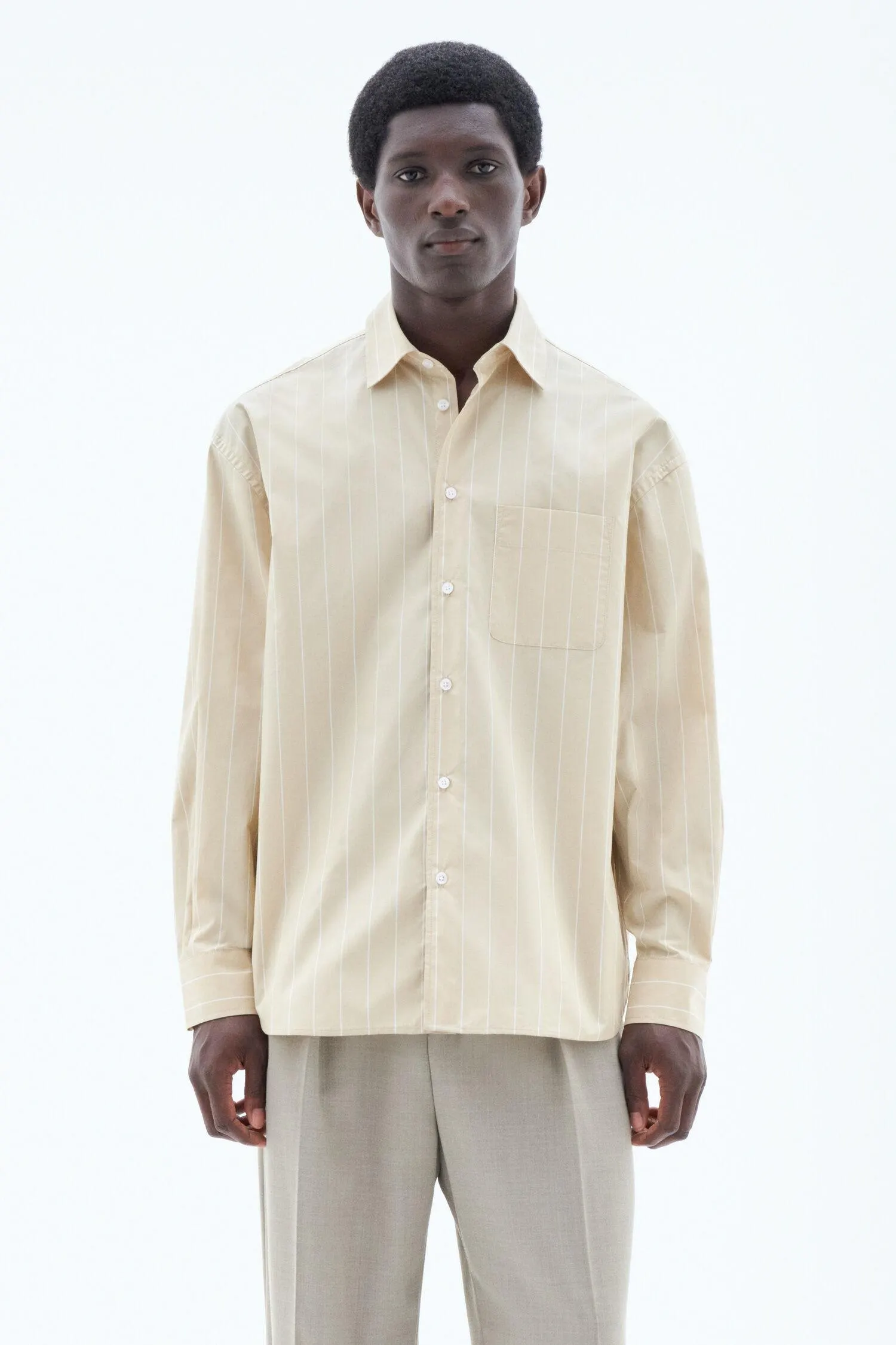 Striped Cotton Poplin Shirt