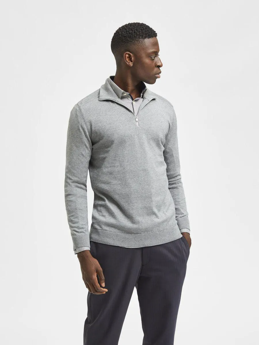 HALV GLIDELÅS STRIKKET PULLOVER