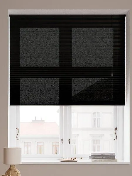 Plisségardin SALTHOLM 120x130cm grå