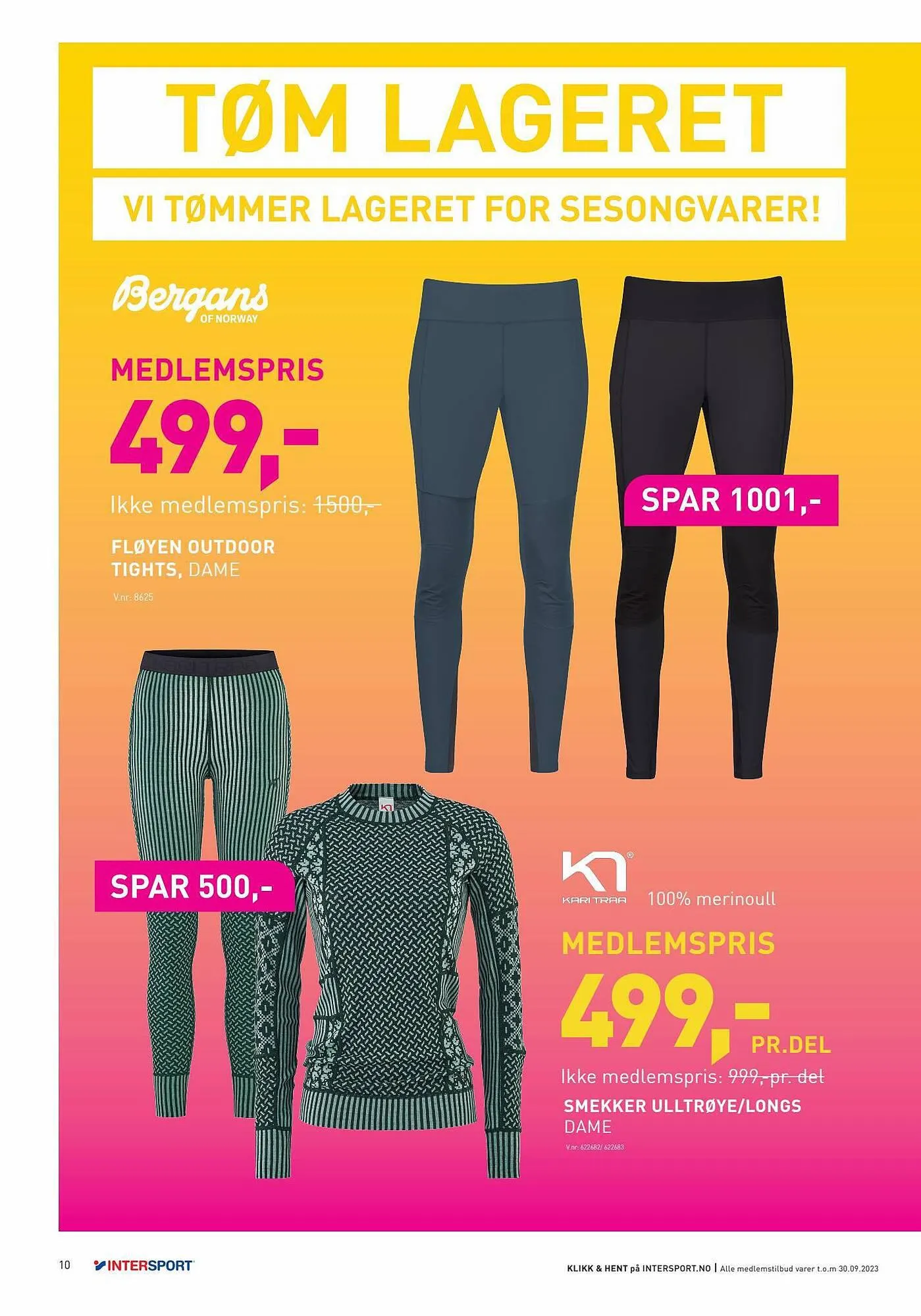 Intersport Kundeavis fra 18. september til 30. september 2023 - kundeavisside 10