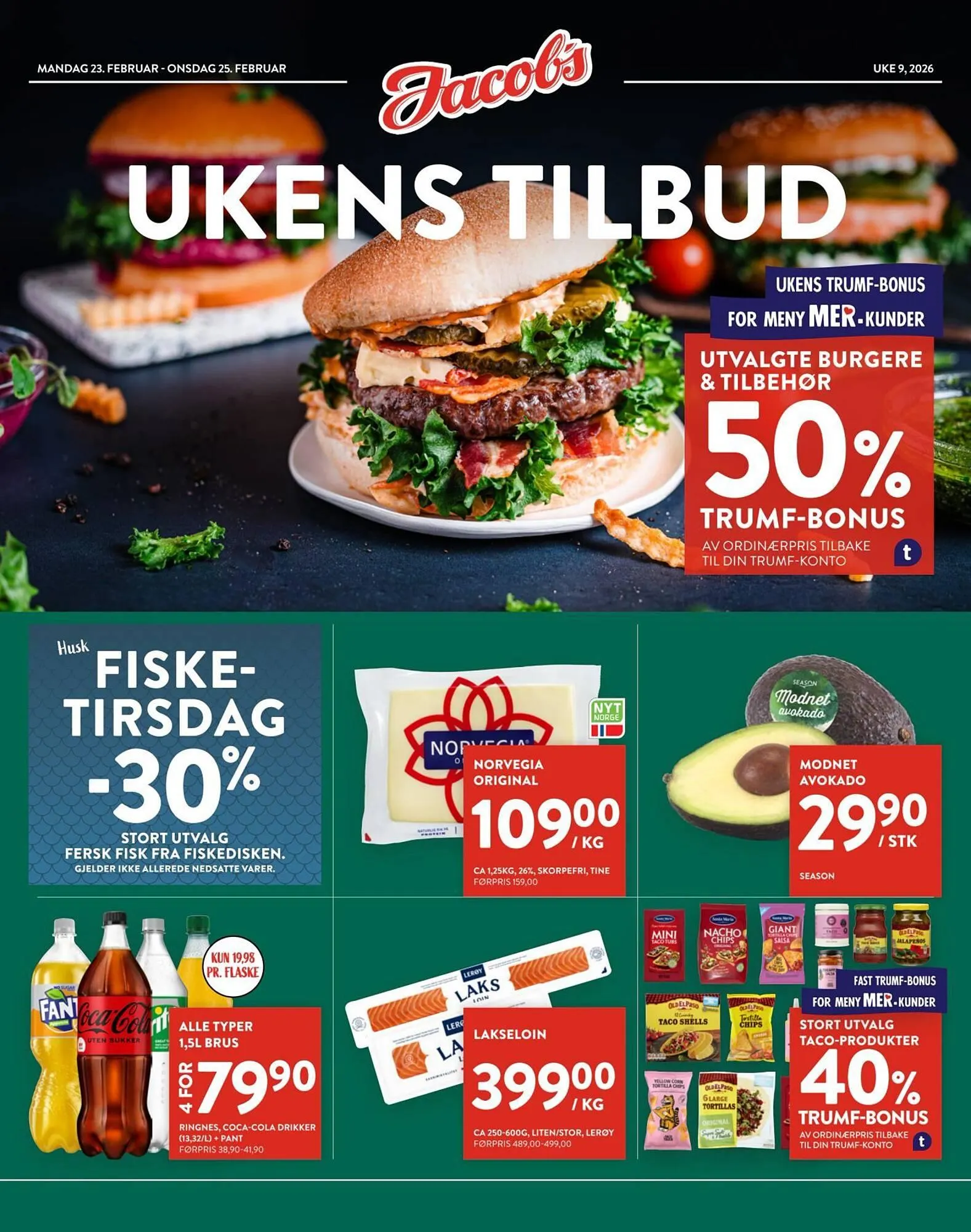 Jacobs kundeavis fra 23. februar til 26. februar 2026 - kundeavisside 1
