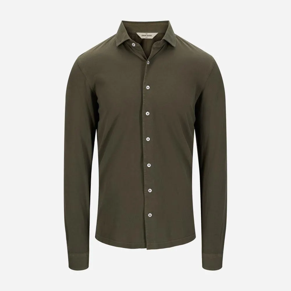 Shirt Pique Cotton - Olive