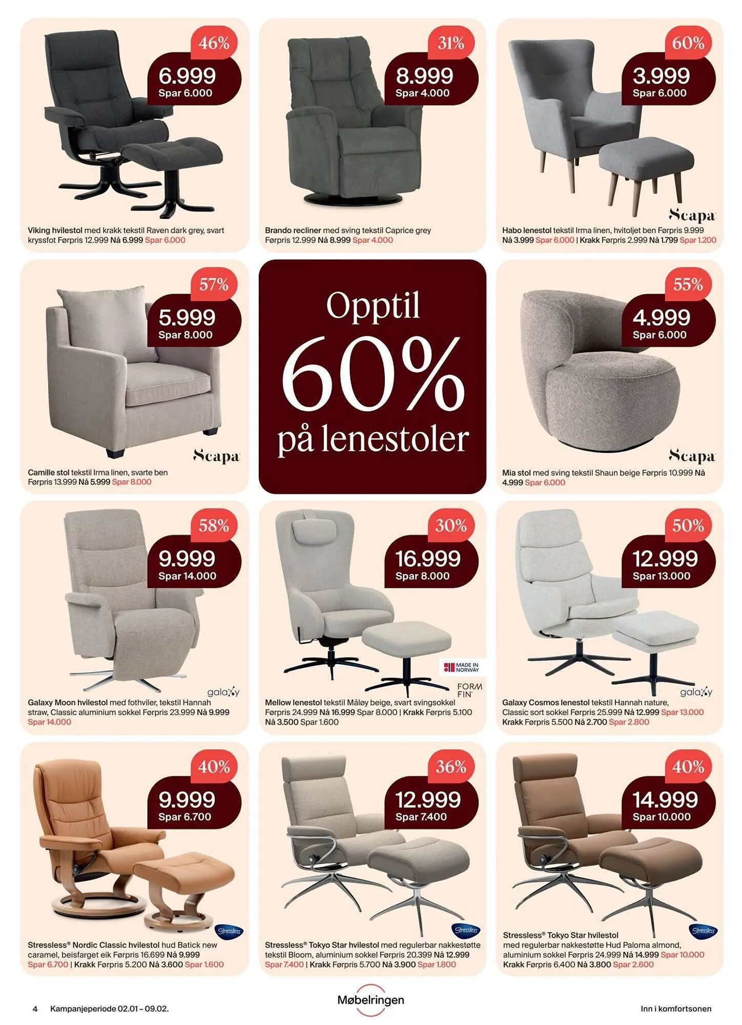 Møbelringen kundeavis fra 2. januar til 9. februar 2026 - kundeavisside 4