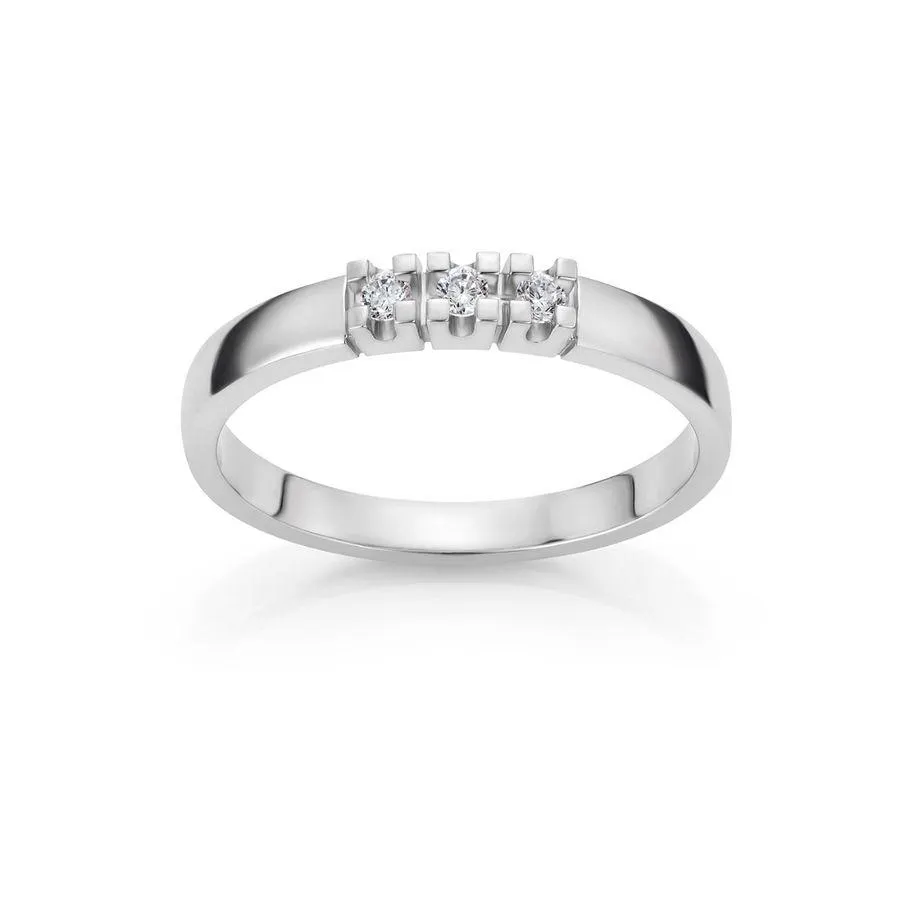 Alliansering 585 Hvitt Gull 0,30 ct