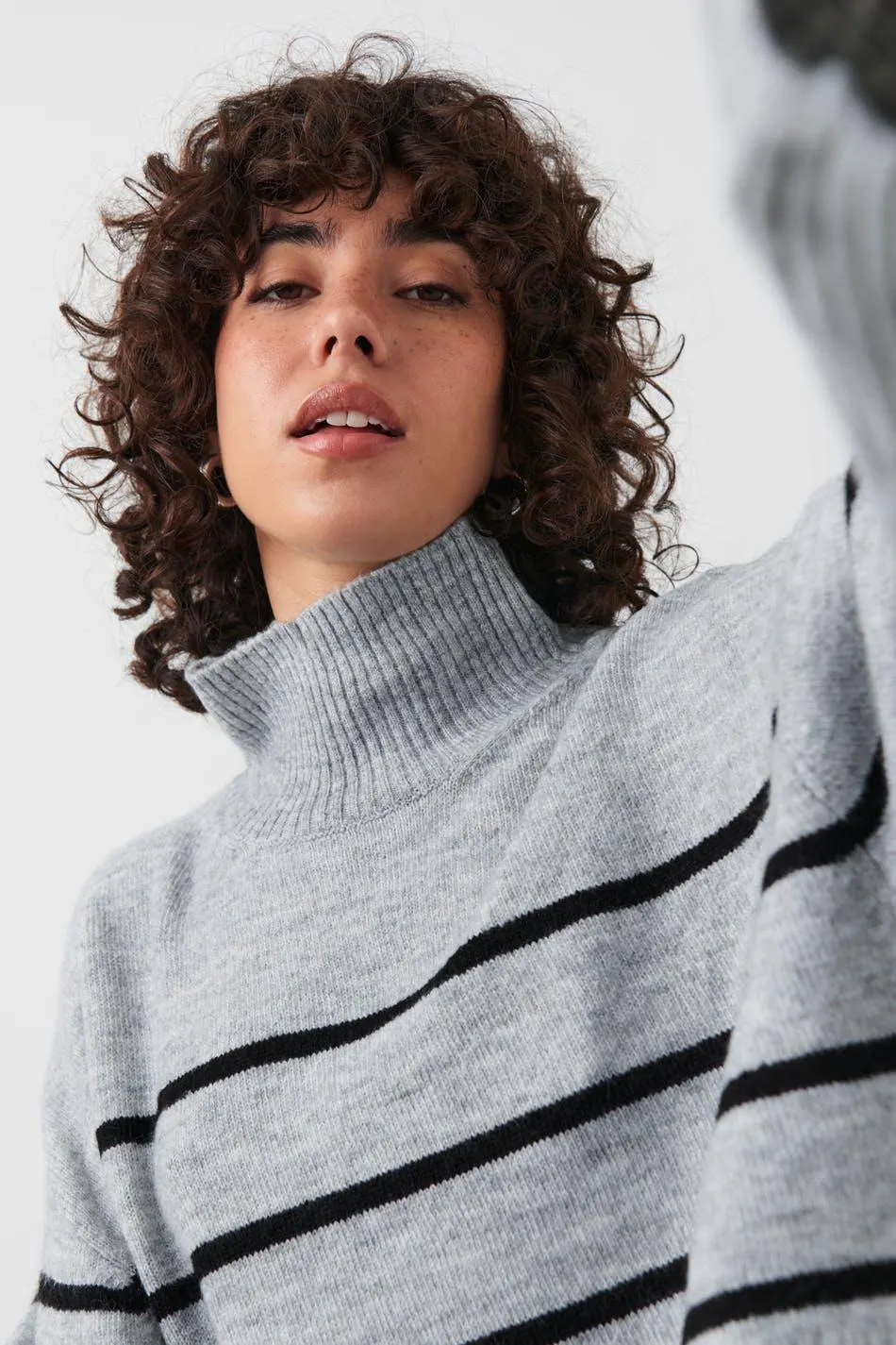 Turtleneck knit sweater