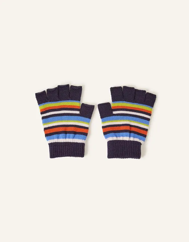 Stripe Fingerless Gloves