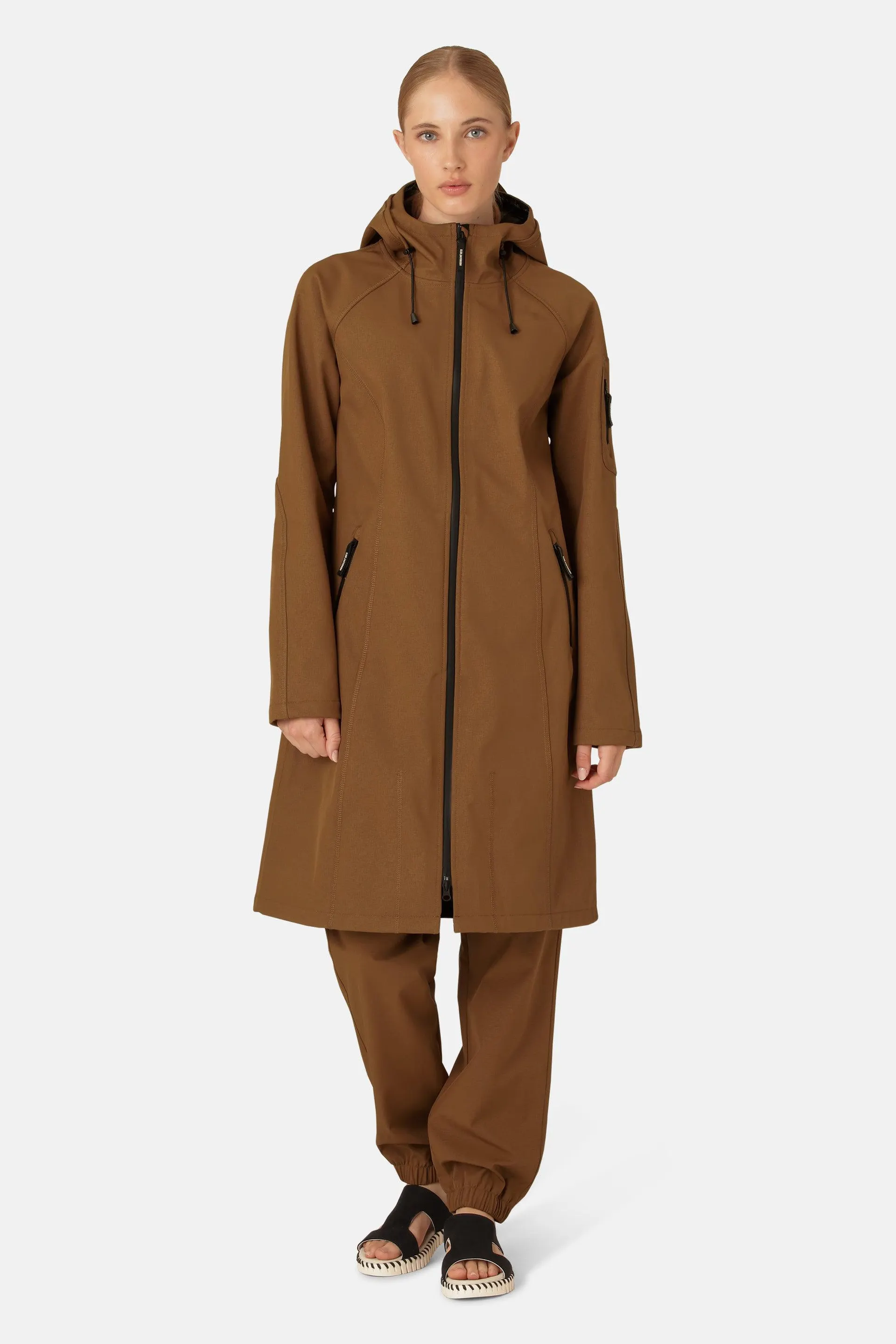 Long Raincoat - Walnut