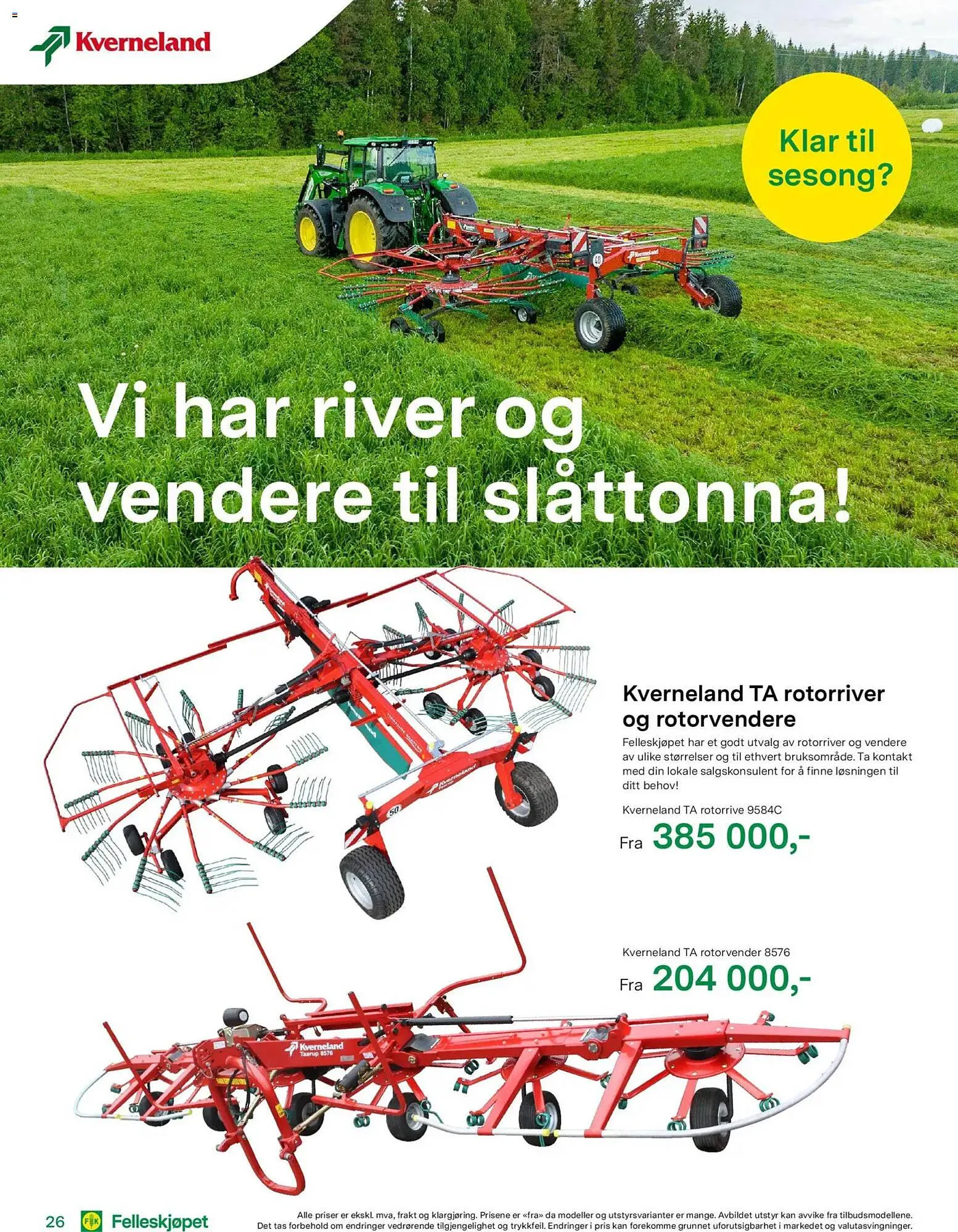 Felleskjøpet kundeavis fra 15. april til 3. januar 2027 - kundeavisside 26