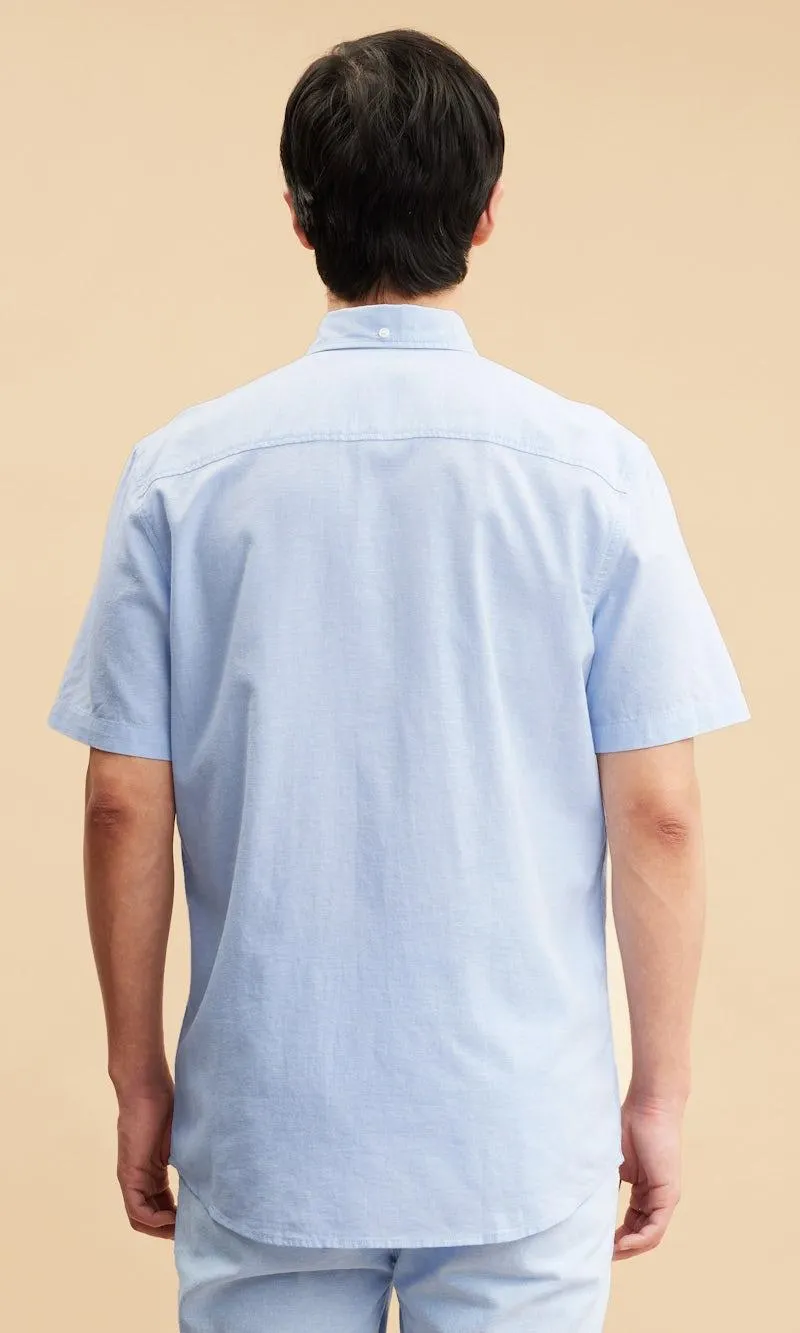 Kortermet skjorte i linblanding