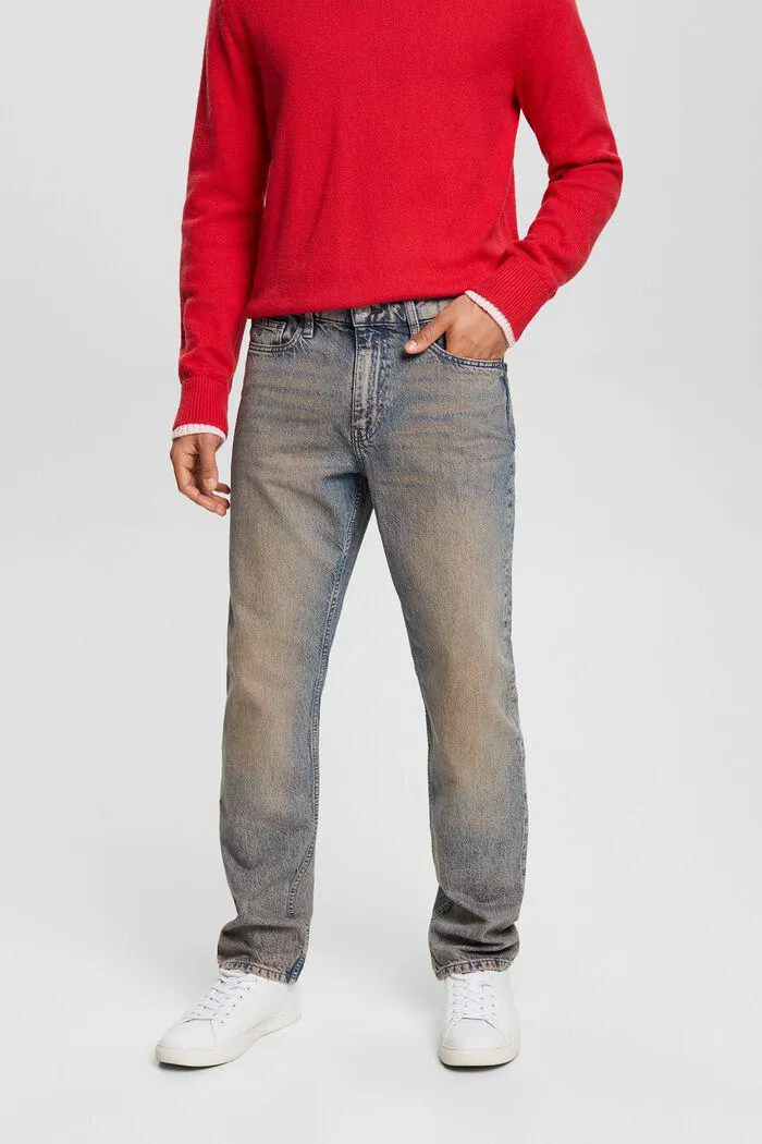 Jean droit à taille mi-haute