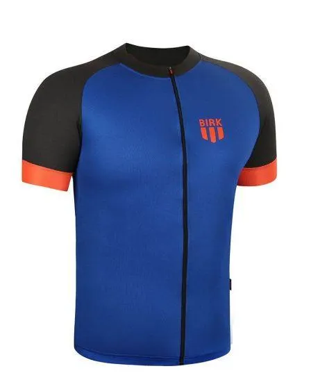 Birk Pilot SS Blue/Orange Sykkeltrøye