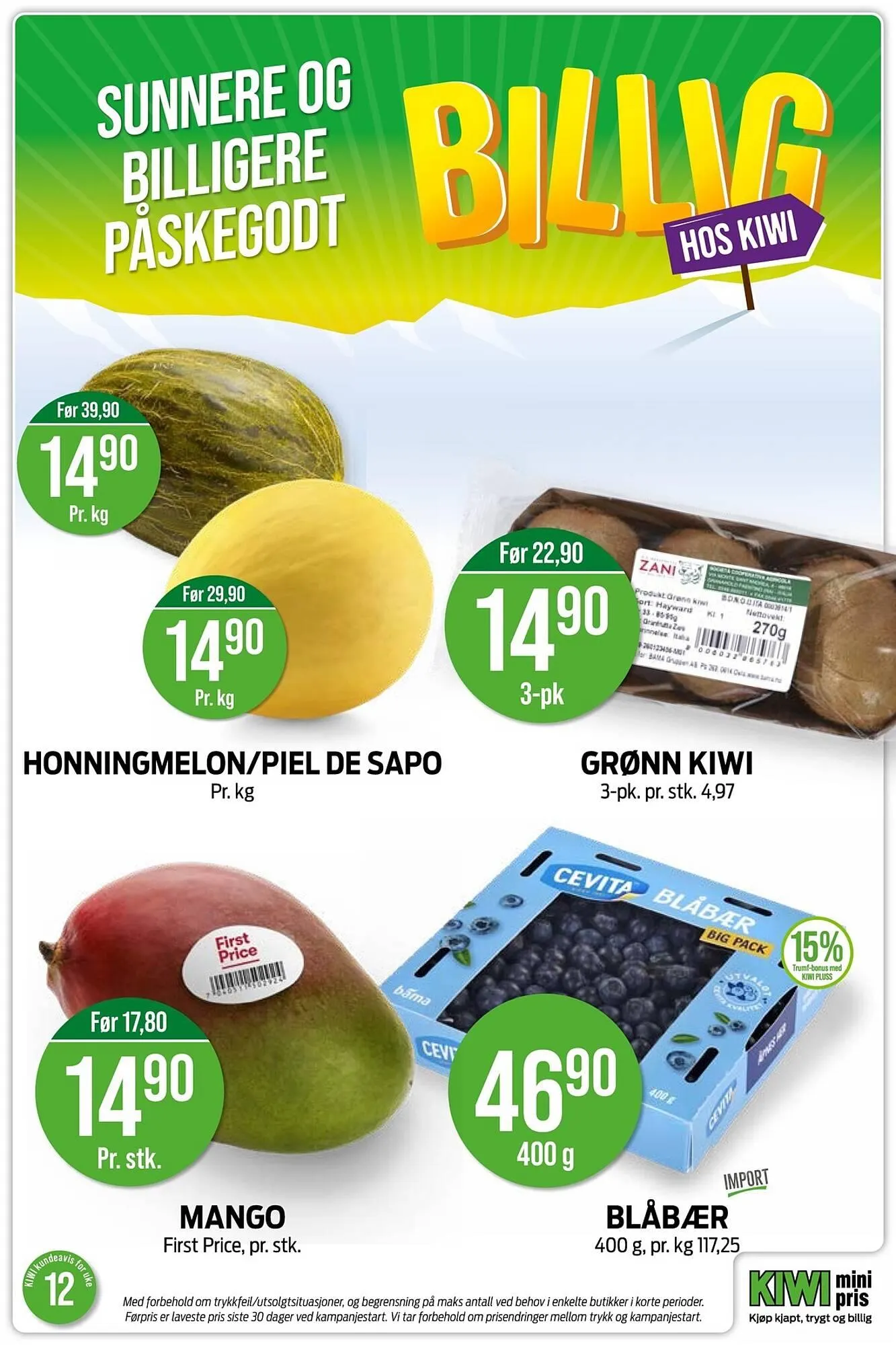 Kiwi kundeavis fra 16. mars til 22. mars 2026 - kundeavisside 15