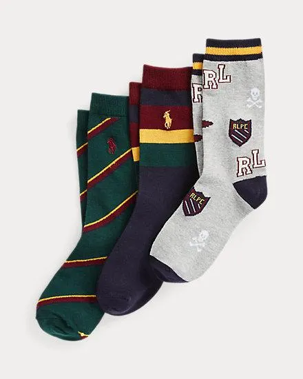 Striped Crew Sock 3-Pack