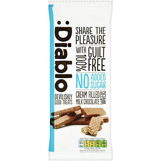 Diablo milk chocolate coated wafer 150 g