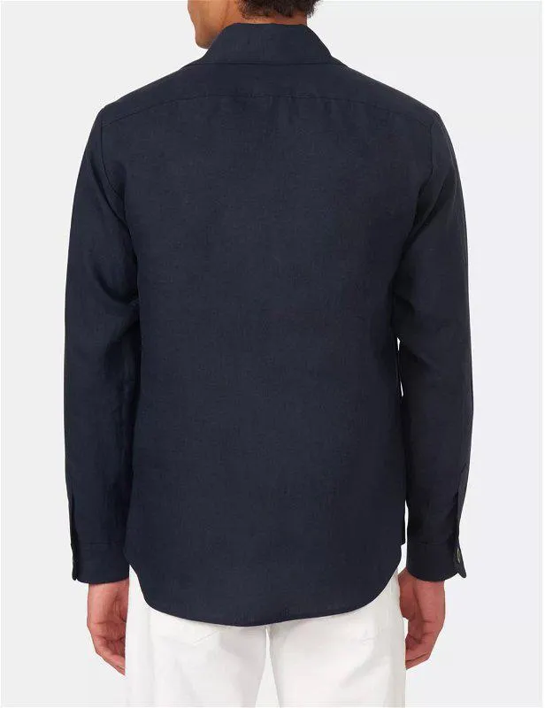 Maverick Linen Overshirt Navy