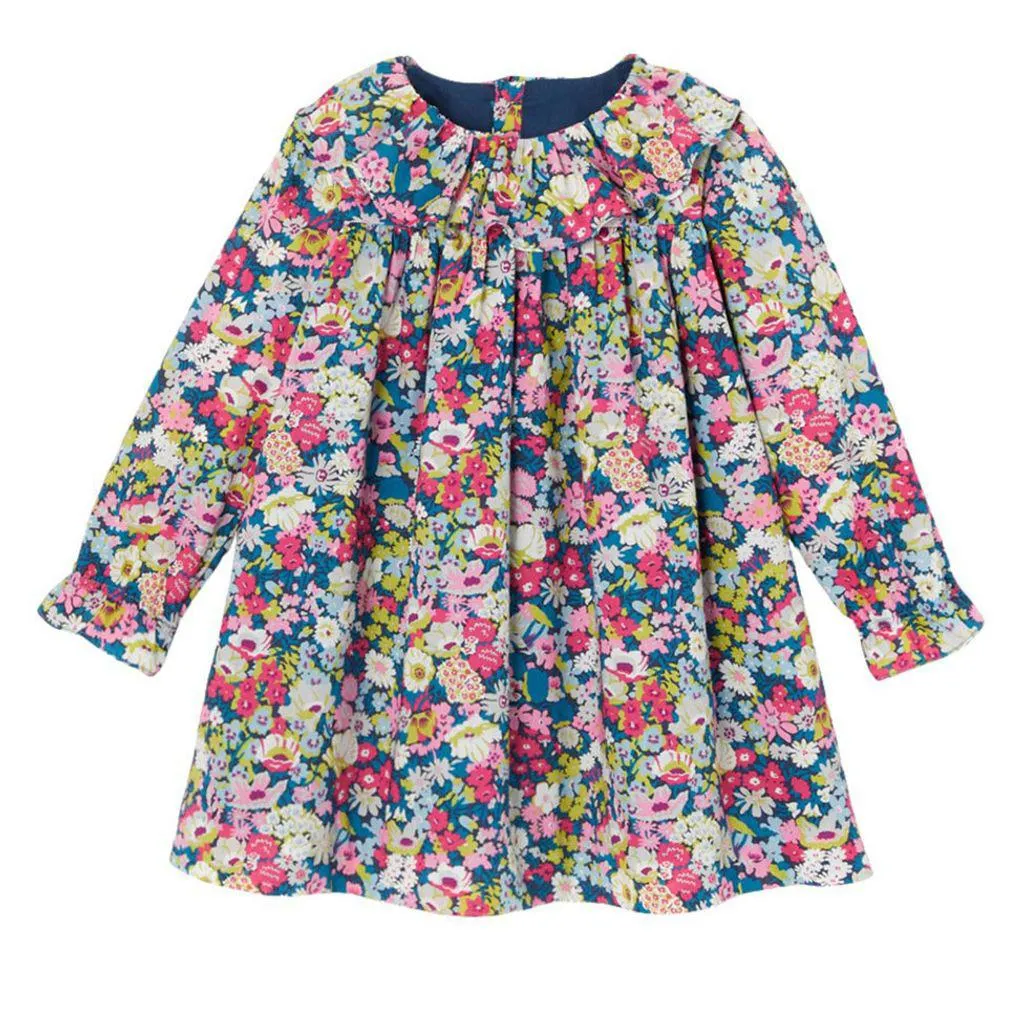 Blomstret Baby-kjole Flerfarget