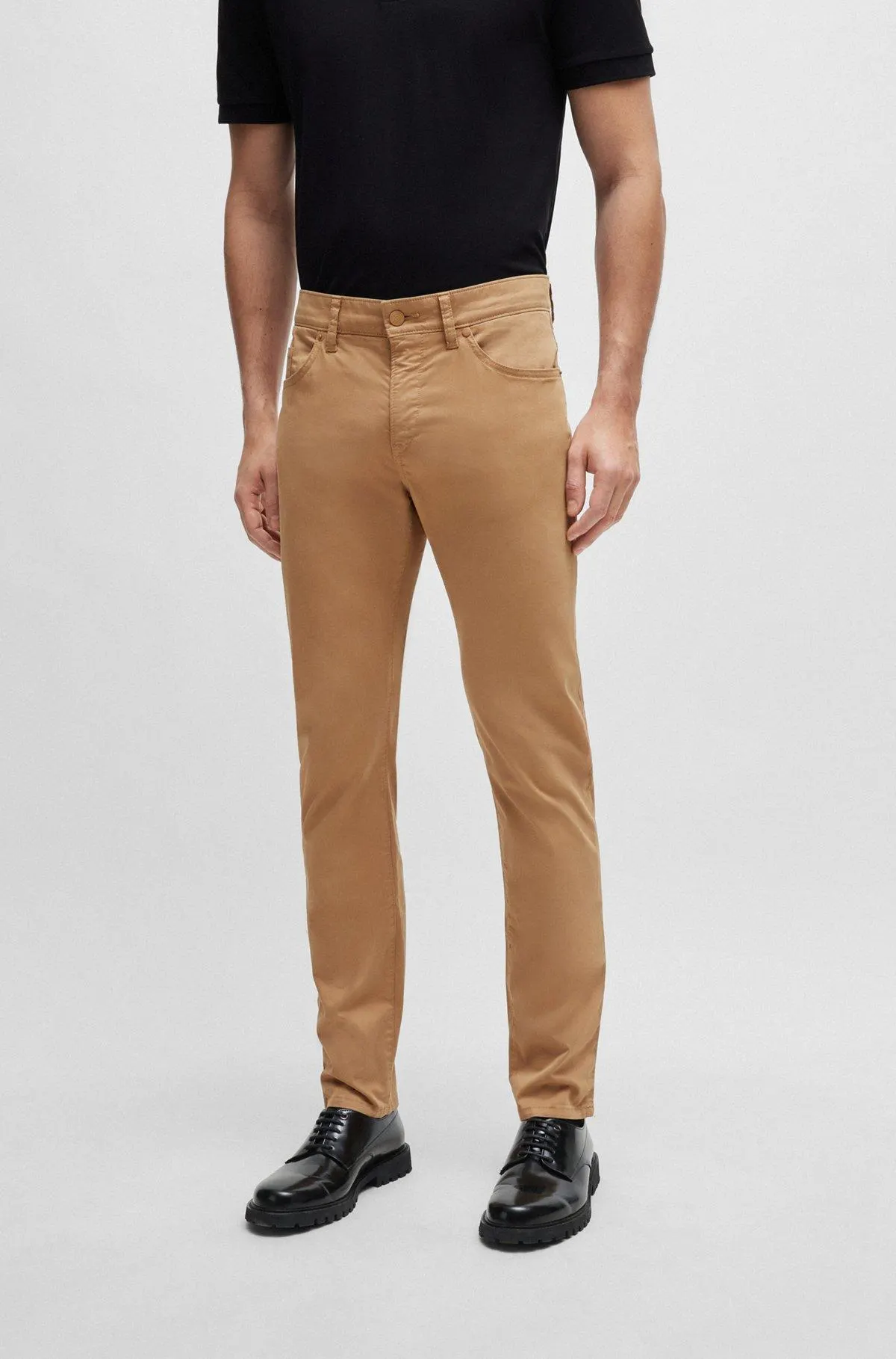 Slim-fit jeans in lightweight satin stretch denim