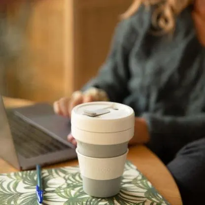 STOJO Pocket Cup sammenleggbar gjenbrukskopp