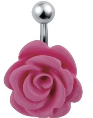Navlepiercing med Utformet Rosa Rose