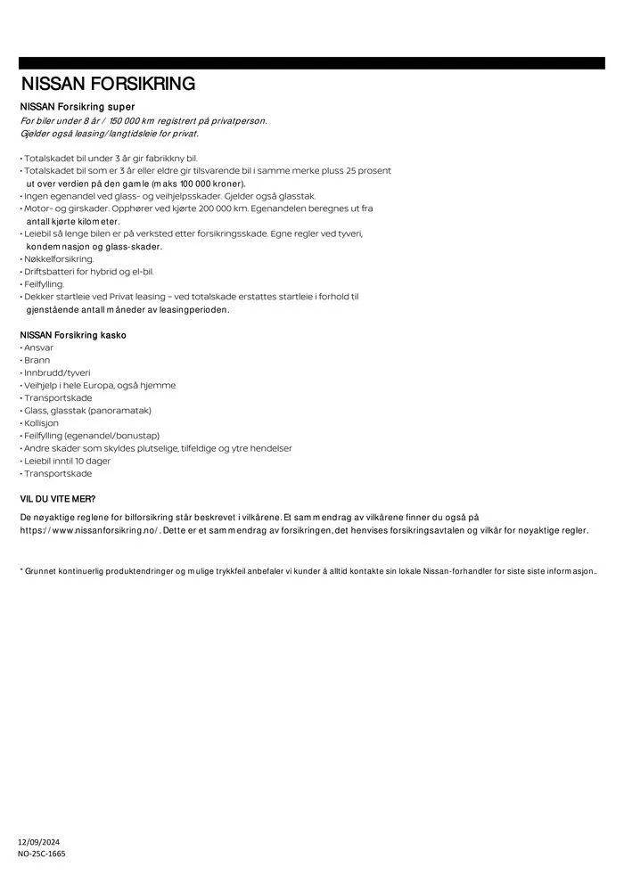 Nissan ARIYA fra 14. september til 14. september 2025 - kundeavisside 13