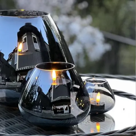 Kelly lykt/vase Røykfarget 17cm