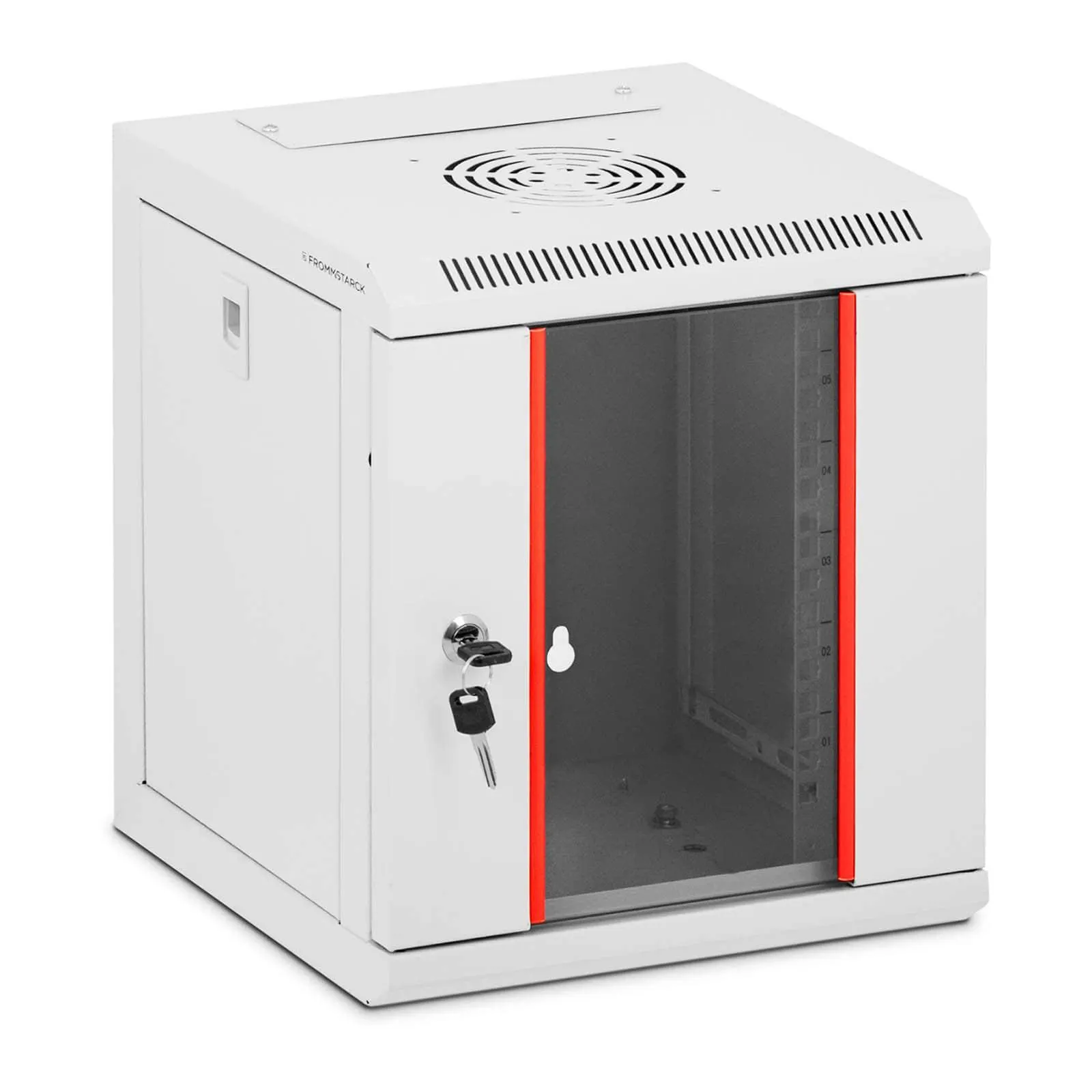 Rackskap - 10” - 6 U - låsbart - opp til 75 kg - grå