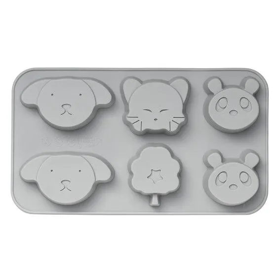 Silikonform 5 dyr og 1 tre! Støpeform til næringsmidler, betong, resin m.m. 21×12×2 cm