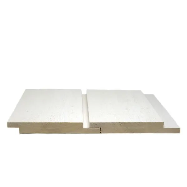 Dobbelfals rett 10 mm gran 19x148 hvitgrunnet