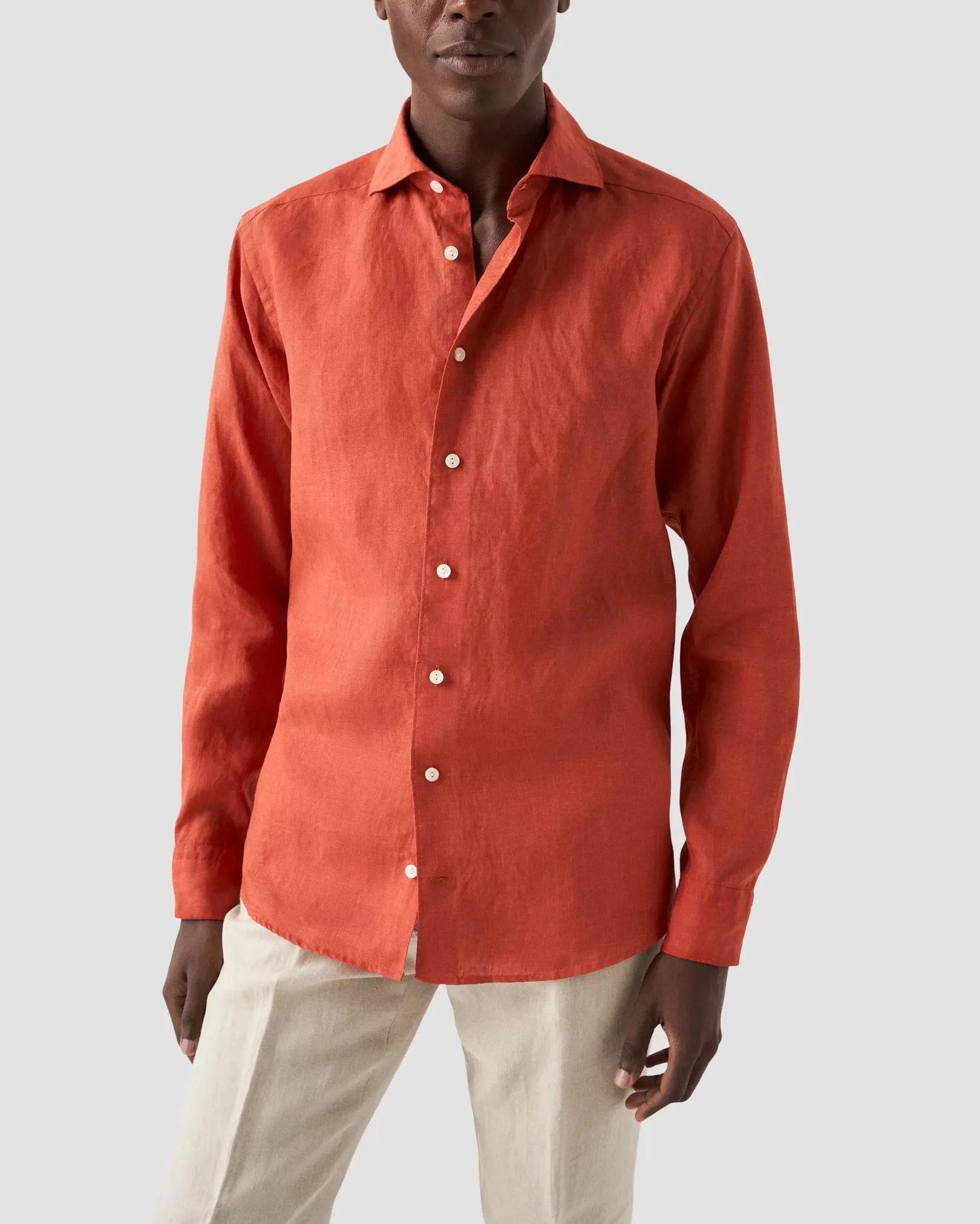 Red Linen Shirt