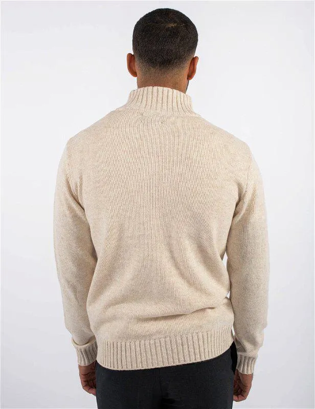 Leonardo Zip Neck Whitecap Grey